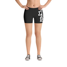 Load image into Gallery viewer, TS Stamp Stretch Shorts-Black